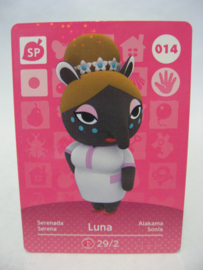 Animal Crossing Amiibo Card - Series 1 - 014: Luna