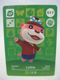 Animal Crossing Amiibo Card - Series 1 - 017: Lottie