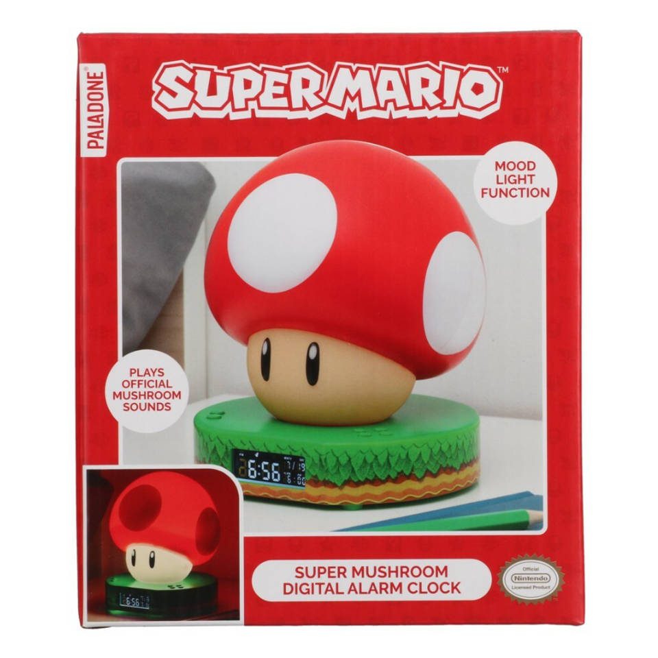 Super Mario - Super Mushroom Digital Alarm Clock (New)