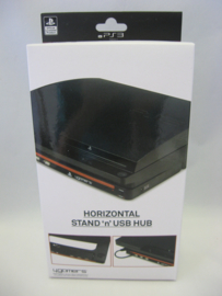 PS3 Horizontal Stand & USB Hub - 4Gamers (New)