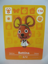 Animal Crossing Amiibo Card - Series 2 - 174: Bettina