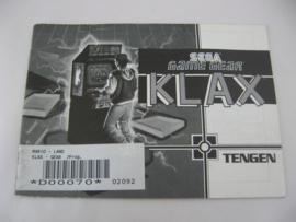 Klax *Manual* (GG)