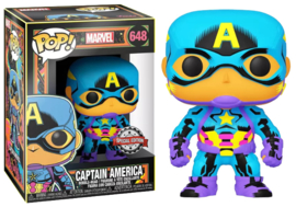 POP! Captain America (Black Light) - Marvel - Special Edition (New)