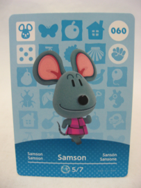 Animal Crossing Amiibo Card - Series 1 - 060: Samson