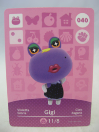 Animal Crossing Amiibo Card - Series 1 - 040: Gigi