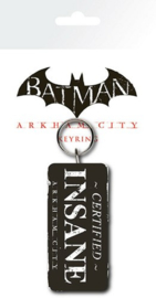 Batman Arkham City "Certified Insane" Keychain (New)