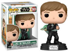 POP! Luke Skywalker with Grogu - Star Wars The Book of Boba Fett (New)