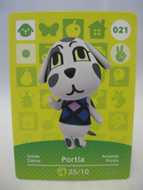 Animal Crossing Amiibo Card - Series 1 - 021: Portia