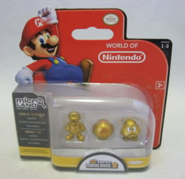 World of Nintendo - Micro Land - Gold Series - Mario, Super Mushroom, Goomba (New)