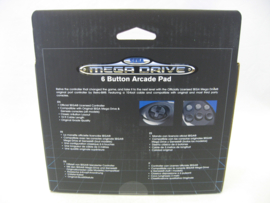 Retro-Bit Official SEGA Megadrive 6 Button Arcade Pad 'Black' (New)