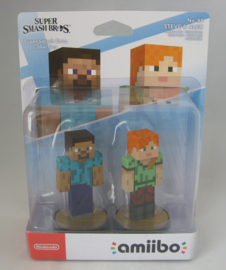 Amiibo Figure - Steve & Alex - Super Smash Bros. (New)