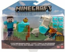 Minecraft Craft-a-Block - Steve and Armored Horse (New)
