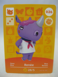 Animal Crossing Amiibo Card - Series 1 - 026: Renee