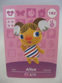 Animal Crossing Amiibo Card - Series 2 - 182: Alice