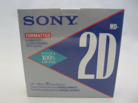 Sony MD-2D 5.25" Floppy Disks - Pack of 10 (Sealed)