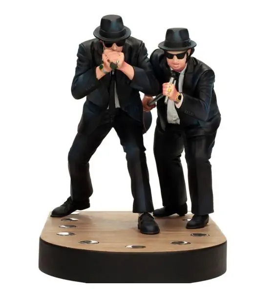 The Blues Brothers - Jake & Elwood  1:10 Scale PVC Figure with Light (New)