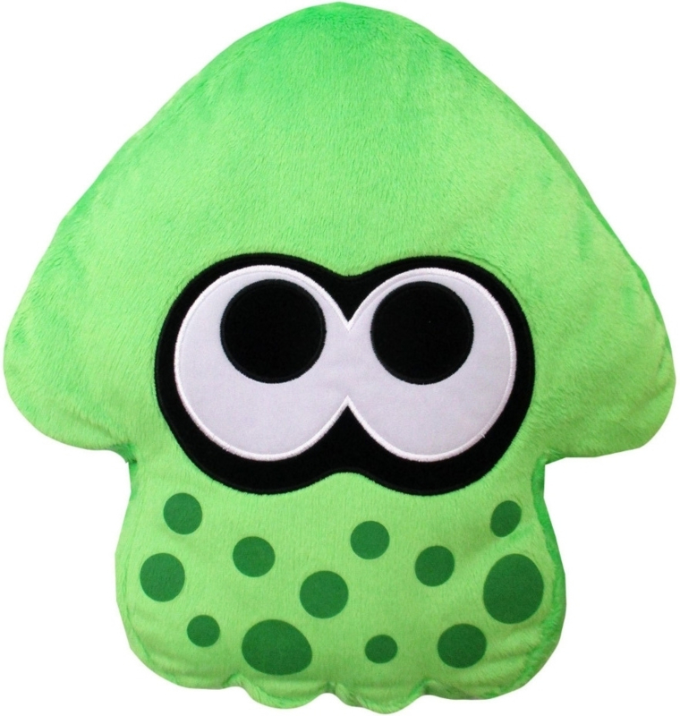 Splatoon Plush Pillow Inkling Squid Neon Green New Nintendo Press Startgames 7075