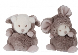 Verkleed knuffelbeertje Ziggy Mouse taupe/bruin