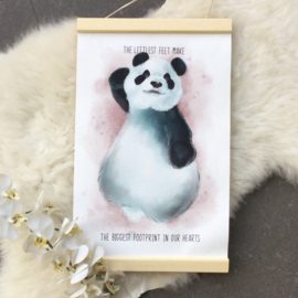 Little Feet Footprintposter Panda A3