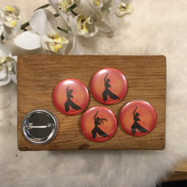 Button badge 3.7 cm met  Taiko quote