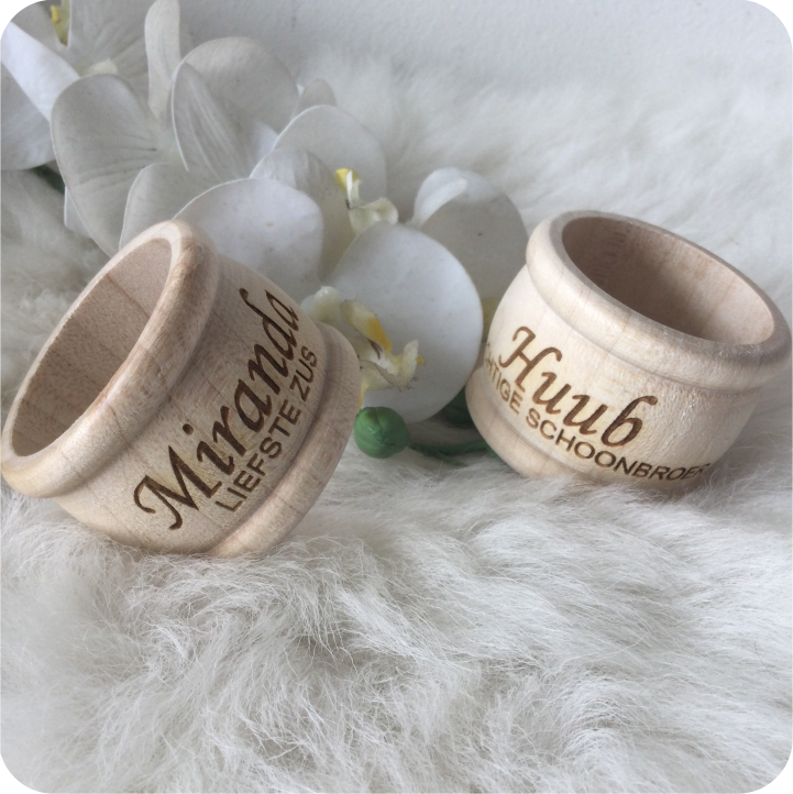 Personalized Wooden Napkin Rings
