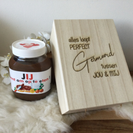 Geschenkbox Nutella 900 gram Jij bent om op te eten