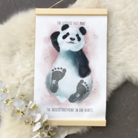 Little Feet Footprintposter Panda A4