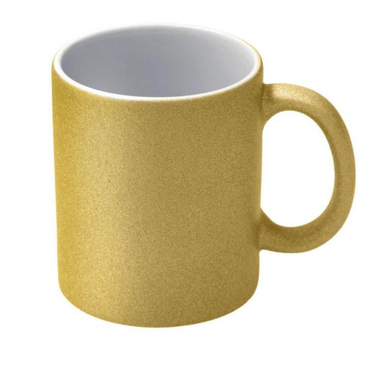 Sublimation Mug 11 oz Glitter Gold