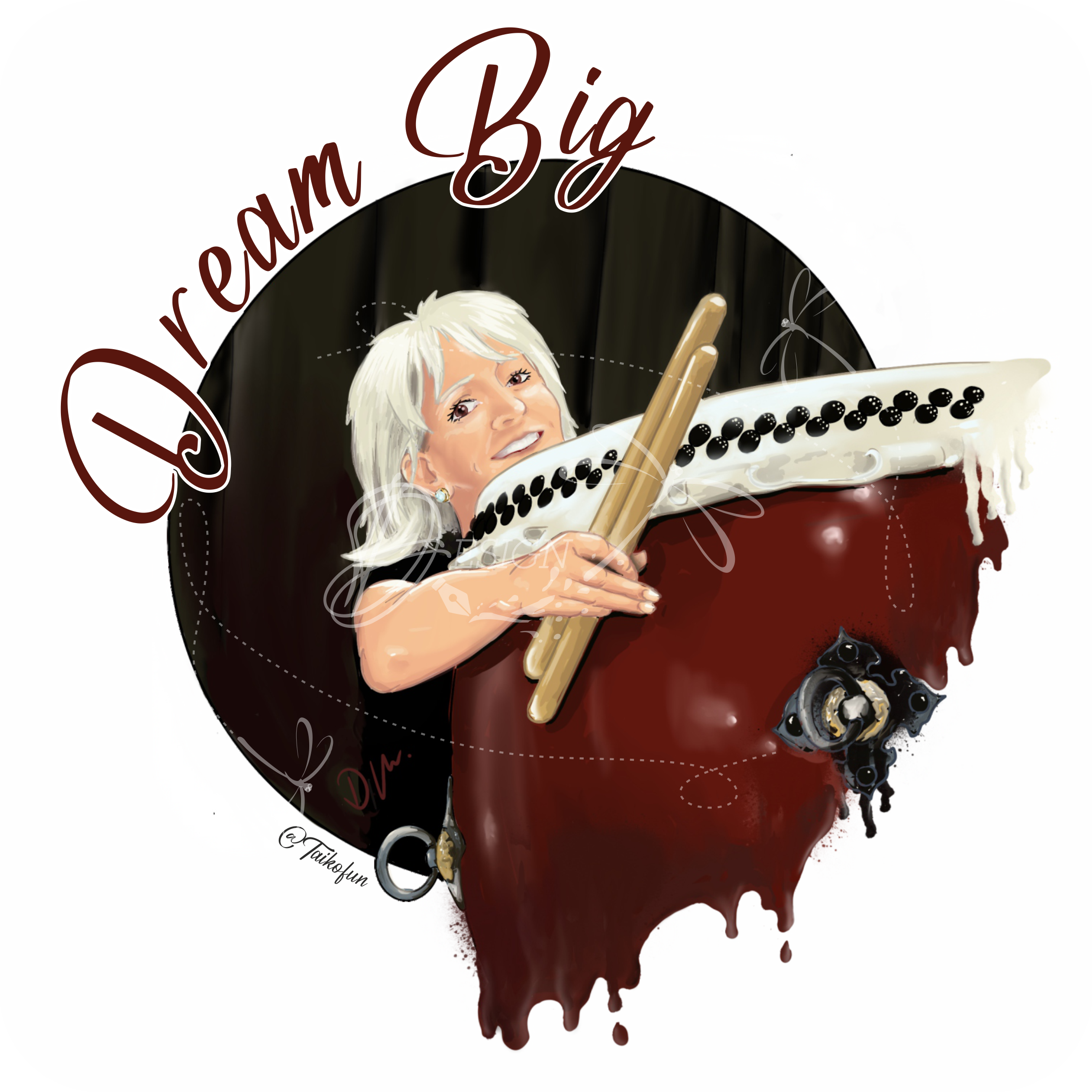 "Dream Big" (Self-Portrait with Odaiko)