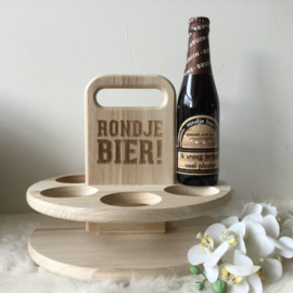 Houten Tray Biermix eigen tekst