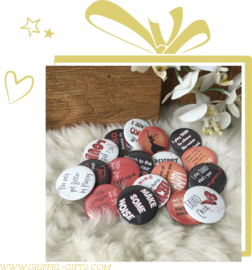 Button badge 3.7 cm met  Taiko quote