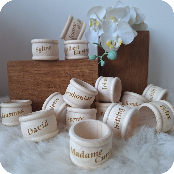 Personalized Wooden Napkin Rings