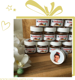 Mini potje Nutella met naam