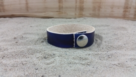 Leren Armband, Kleur Blauw