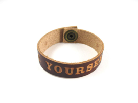 Leren Armband, Grote Letters