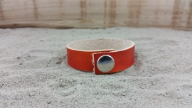 Leren Armband, Kleur Oranje