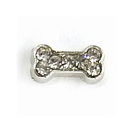 kluifje met strass, charm voor in het medaillon