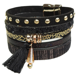 armband Bohemian zwart goud