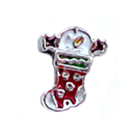 charm kerst sok kado, charm voor in het medaillon