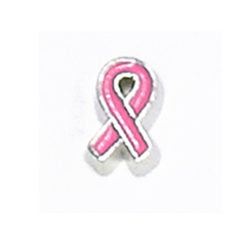 symbool preventie borstkanker roze, charm voor in het medaillon