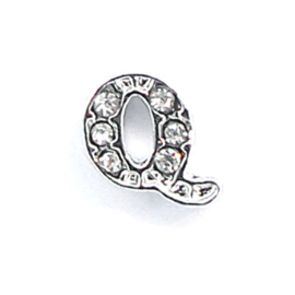 letter Q, charm voor in het medaillon
