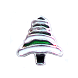 charm kerstboom groen, charm voor in het medaillon
