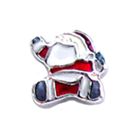 charm kerstman spring, charm voor in het medaillon