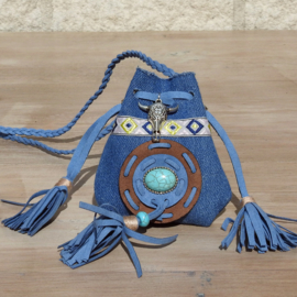 festival mini tasje Buffel blauw turqoise