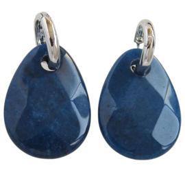 luxe Stenen oorbellen blauw