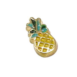 ananas, goudkleurige charm voor in het medaillon