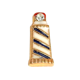 vuurtoren, goudkleurige charm voor in het medaillon