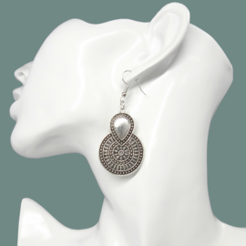 vintage big Flower oorbellen