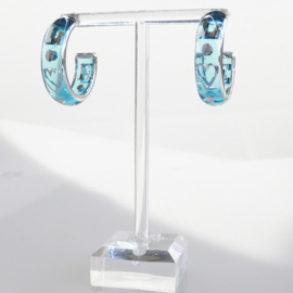 Zomer oorbellen blauw