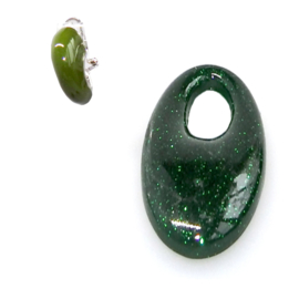 dangle creool oorbellen Groen, 2 delig